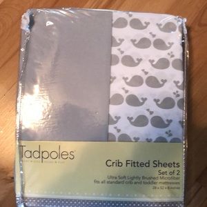Tadpoles crib fitted sheets set of 2